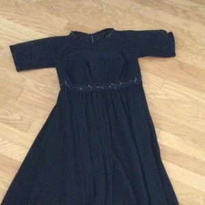 Formal black dress with sequin detail!